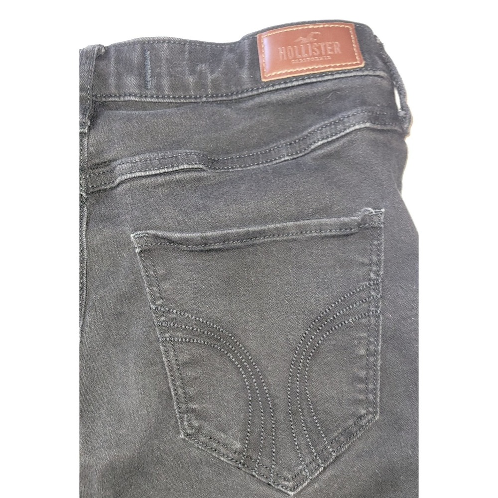 Hollister Black Super Skinny Ultra High Rise Jeans Size 11R (30x30) Woman's - Picture 4 of 11